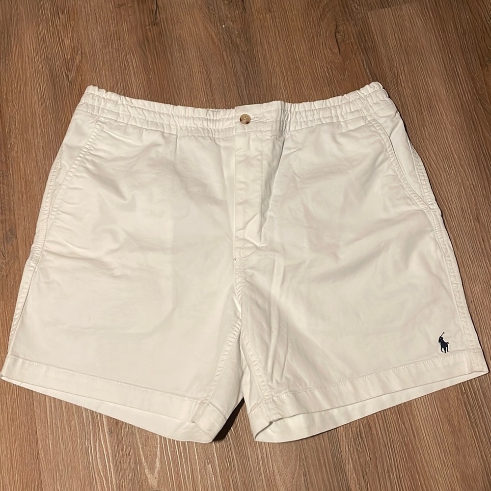 Men’s Polo White Khaki Shorts